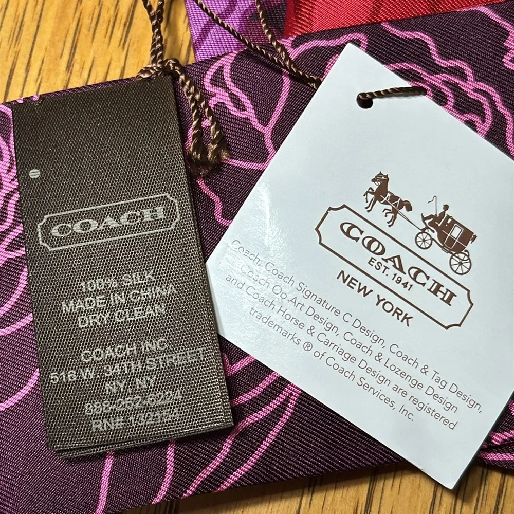 NWT COACH CAMPBELL FLORAL SILK SCARF
